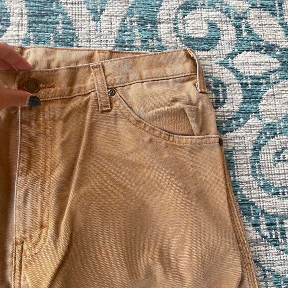 Dickies Men's Relaxed Fit Duck Canvas Carpenter Work Pants Khaki - Size 34x32 - Picture 5 of 11